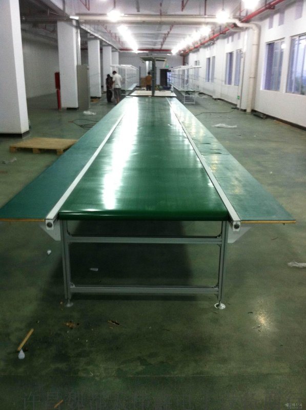 全新定制河南高品质碳钢木无灯架生产流水线/白色皮带食品包装输送线